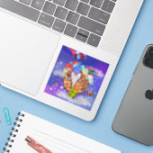 Autocollant de lutins de Noël (Ordinateur portable avec iPhone)