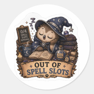 Autocollant de magicien D&D drôle - Plus de sorts