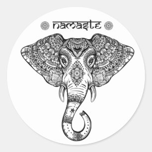 Autocollant de mandala d'éléphant