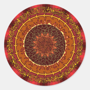 Autocollant de mandala du feu
