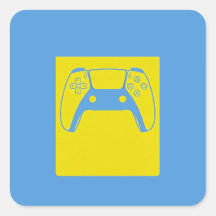 Autocollant de manette de jeu Pop Art - Bleu et Ja