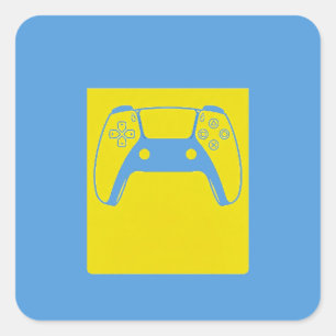 Autocollant de manette de jeu Pop Art - Bleu et Ja