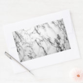 Autocollant de marbre noir et blanc (Enveloppe)