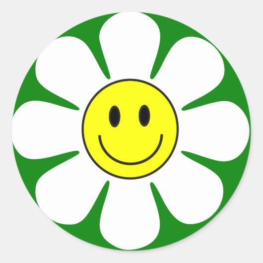 autocollant de marguerite de visage (Devant)