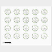 Autocollant de mariage à couronne de feuilles vert (Feuille)