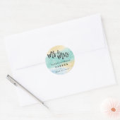 Autocollant de mariage à l'aquarelle bleu vert de (Enveloppe)
