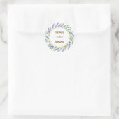 Autocollant de mariage à l'aquarelle lavande éléga (Sac)