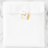 Autocollant de mariage à monogramme (Sac)