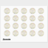 Autocollant de mariage à monogramme floral (Feuille)