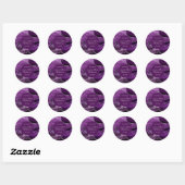 Autocollant de mariage agate pailleté violet et ar (Feuille)