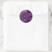 Autocollant de mariage agate pailleté violet et ar (Sac)