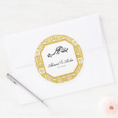 Autocollant de mariage arabe avec Palestinian doré (Enveloppe)