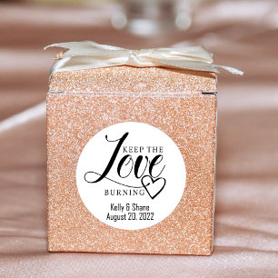 Autocollant de mariage, autocollant de bougie,