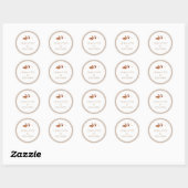 Autocollant de mariage automnal simple (Feuille)