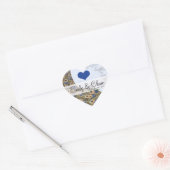Autocollant de mariage aux plumes de paon bleu roy (Enveloppe)