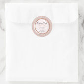 Autocollant de mariage beige à pois et cercles (Sac)