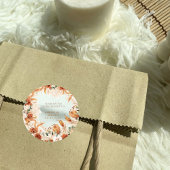 Autocollant de mariage bohème à l'aquarelle élégan