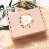 Autocollant de mariage bohème à l'aquarelle élégan