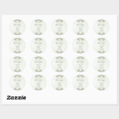 Autocollant de mariage botanique de verdure de sau (Feuille)