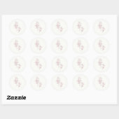 Autocollant de mariage Coquelicot Écarlate (Feuille)