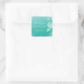 Autocollant de mariage coquillages de plage vert m (Sac)