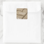Autocollant de mariage de coeur d'écriture dans la (Sac)