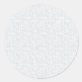 Autocollant de mariage élégant à monogramme blanc (Devant)