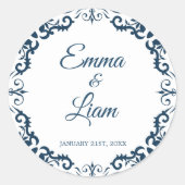 Autocollant de mariage en argile mexicain – Papel (Devant)