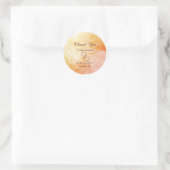 Autocollant de mariage en marbre Automne chaud (Sac)