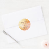Autocollant de mariage en marbre Automne chaud (Enveloppe)