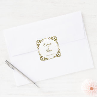 Autocollant de mariage en terre cuite mexicaine –