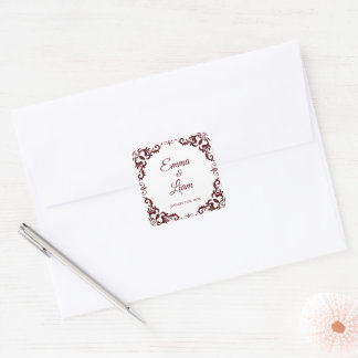 Autocollant de mariage en terre cuite mexicaine –