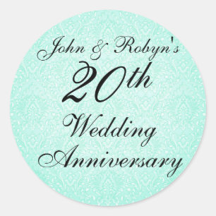 Autocollant de mariage et d'anniversaire de mariag