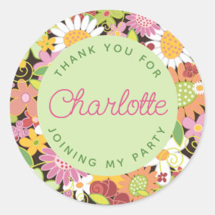 Autocollant de mariage fantaisiste pour jardin de