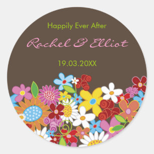 Autocollant de mariage fantaisiste pour jardin de