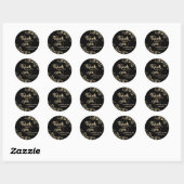 Autocollant de mariage Fleurs dorées Chic Élégant (Feuille)