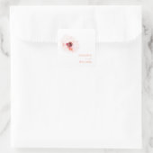 Autocollant de mariage floral aquarelle rose (Sac)