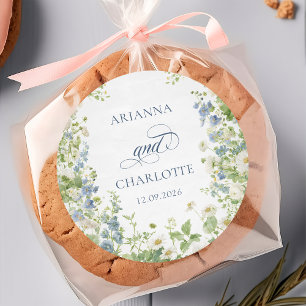 Autocollant de mariage floral de jardin printanier