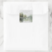Autocollant de mariage forêt verte rustique (Sac)