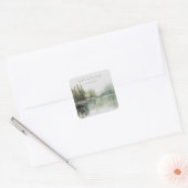 Autocollant de mariage forêt verte rustique (Enveloppe)