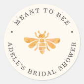 Autocollant de mariage "Golden Bee "Meant to Bee" (Devant)