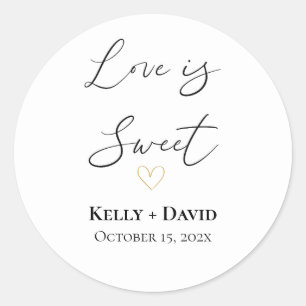 Autocollant de mariage Love is Sweet