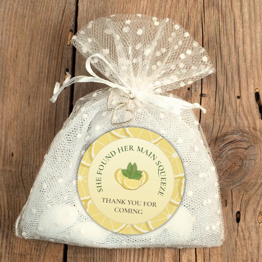 Autocollant de mariage Main Squeeze Lemon
