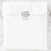 Autocollant de mariage Merci Hydrangeas blanches (Sac)