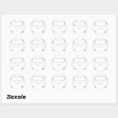 Autocollant de mariage minimal élégant (Feuille)