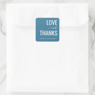 Autocollant de mariage minimaliste sarcelle chaud