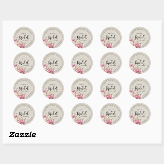 Autocollant de mariage moderne (Feuille)
