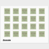 Autocollant de mariage moderne | juste marié (Feuille)