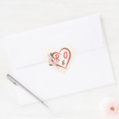 Autocollant de mariage modifiable en arche florale (Enveloppe)