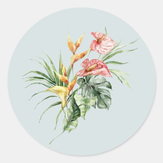 Autocollant de mariage Oiseau de Paradis Élégance  (Devant)